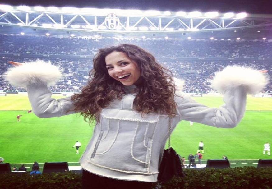 Laura alla partita della Juventus il 5 gennaio 2014